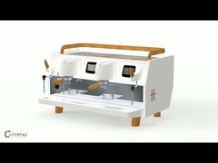 2 Group Head Coffee Machine 9 Bar Pressure 4200W 220V For Hotel